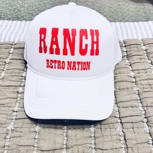 White and Red Women's Hat